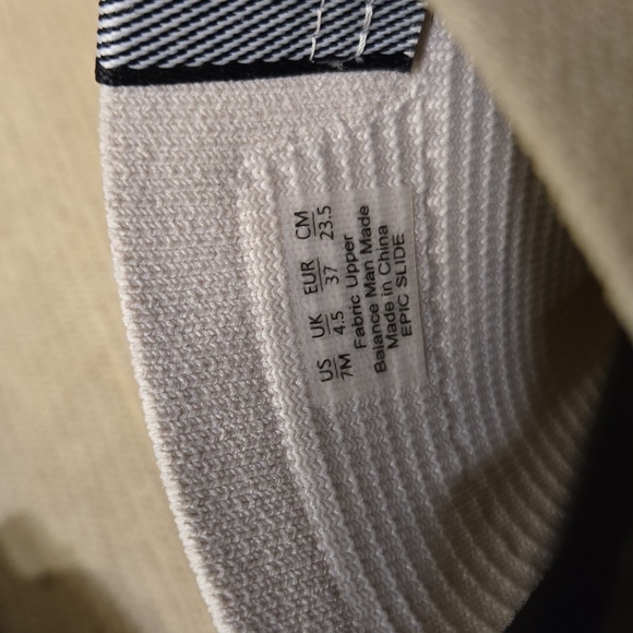 Ryka Epic Slide Sandals New Floor Model White & Black Size 7M - Picture 7 of 10